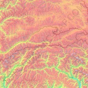 Wakhan topographic map, elevation, terrain