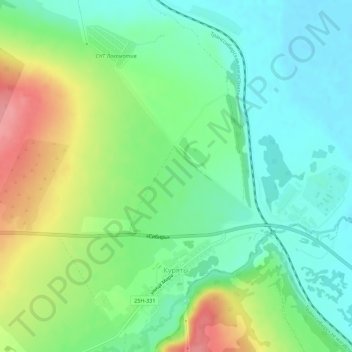 Куряты topographic map, elevation, terrain