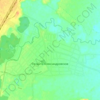 Солдато-Александровское topographic map, elevation, terrain
