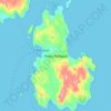 Banggai island topographic map, elevation, terrain