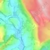 Curbar CP topographic map, elevation, terrain