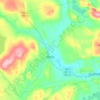 Abbot topographic map, elevation, terrain