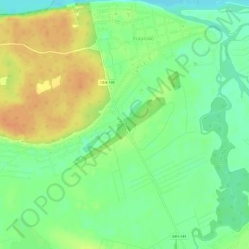 Есаулово topographic map, elevation, terrain