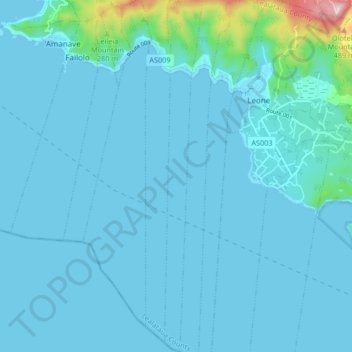 Afao topographic map, elevation, terrain