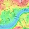华新街街道 topographic map, elevation, terrain