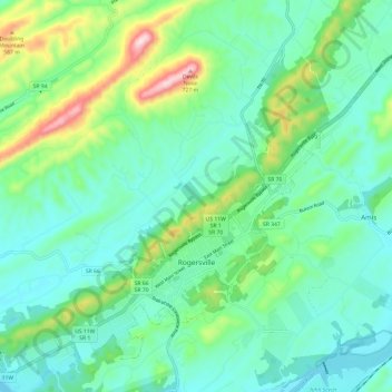 Rogersville topographic map, elevation, terrain