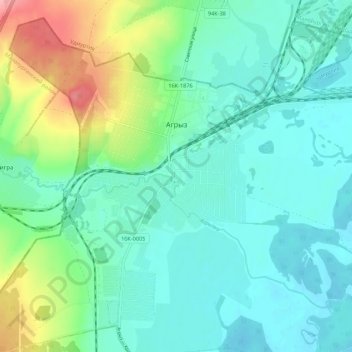 Агрыз topographic map, elevation, terrain
