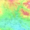 桥西区 topographic map, elevation, terrain