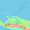 Papua topographic map, elevation, terrain