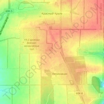 Красный Крым topographic map, elevation, terrain