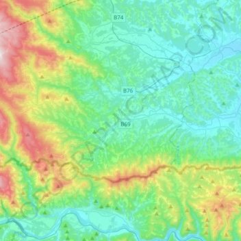 Eibiswald topographic map, elevation, terrain
