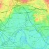 London topographic map, elevation, terrain