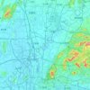 Baiyun District topographic map, elevation, terrain