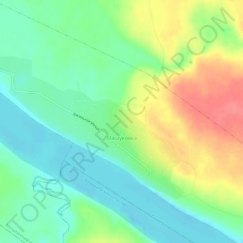Машуковка topographic map, elevation, terrain