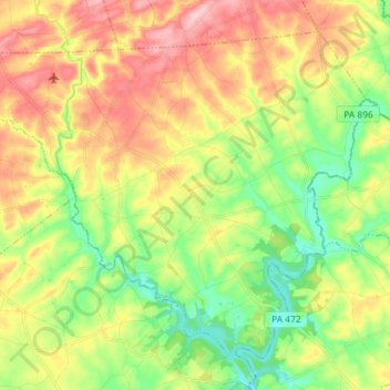 Colerain Township topographic map, elevation, terrain