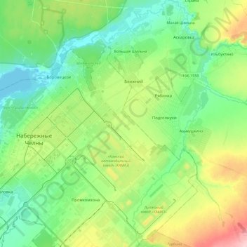 Шильна topographic map, elevation, terrain