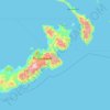 East New Britain topographic map, elevation, terrain