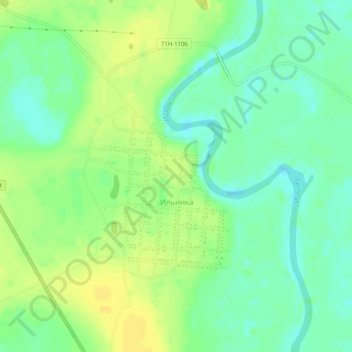 Ильинка topographic map, elevation, terrain