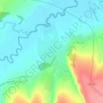 Кошкино topographic map, elevation, terrain