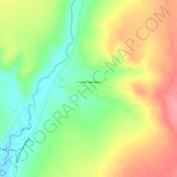 Кузьминовка topographic map, elevation, terrain