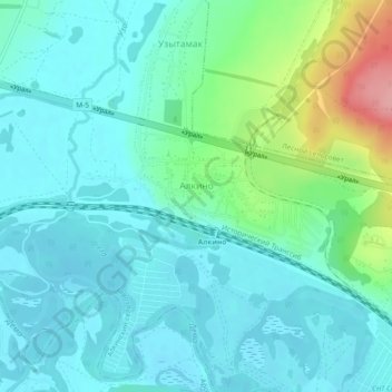 Алкино topographic map, elevation, terrain