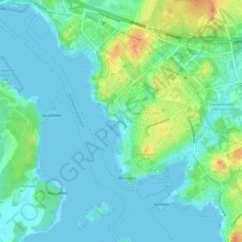 Alexander Freyn puisto topographic map, elevation, terrain