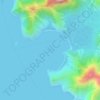 Anawangin Cove topographic map, elevation, terrain