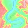 Horton River topographic map, elevation, terrain