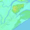 Brahmani River topographic map, elevation, terrain