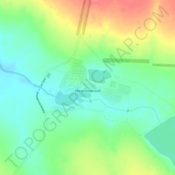 Аверьяновский topographic map, elevation, terrain