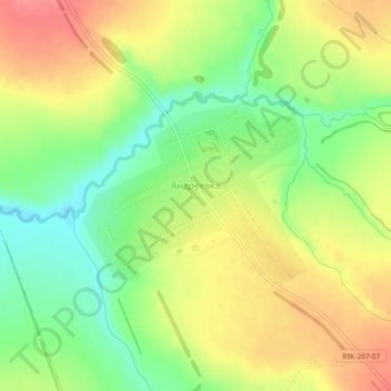 Андреевка topographic map, elevation, terrain