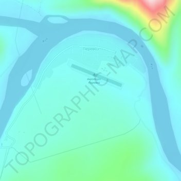 Перевоз topographic map, elevation, terrain