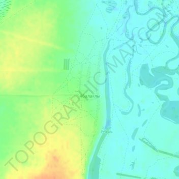 Ябалаклы topographic map, elevation, terrain