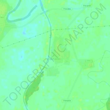 Сунгурово topographic map, elevation, terrain