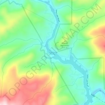 Lake Seed topographic map, elevation, terrain