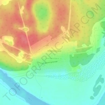 Михайловка topographic map, elevation, terrain