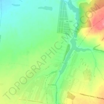 Калмаш topographic map, elevation, terrain