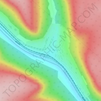 Еловый topographic map, elevation, terrain