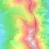 Ctete de Praroussin topographic map, elevation, terrain