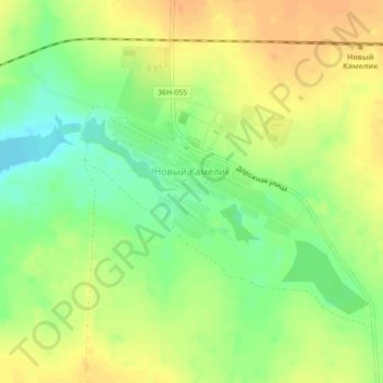 Новый Камелик topographic map, elevation, terrain