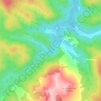 скальник Витязь topographic map, elevation, terrain