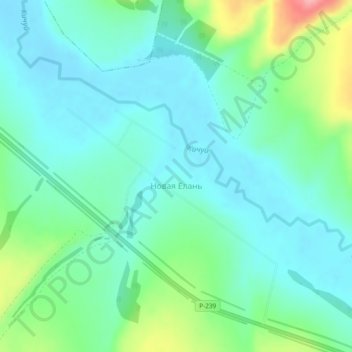 Новая Елань topographic map, elevation, terrain