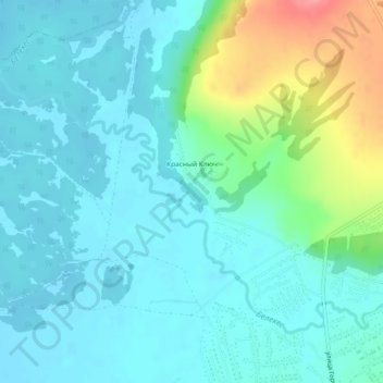 Красный Ключ topographic map, elevation, terrain