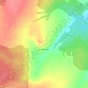 Стрелковка topographic map, elevation, terrain