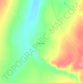 Аксаково topographic map, elevation, terrain