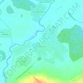 Камышлы topographic map, elevation, terrain