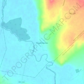 Староянбеково topographic map, elevation, terrain