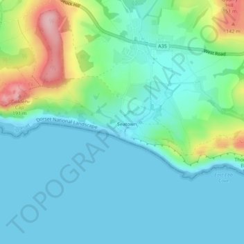 Seatown topographic map, elevation, terrain