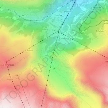 Gornera topographic map, elevation, terrain