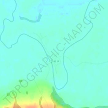 Сажино topographic map, elevation, terrain